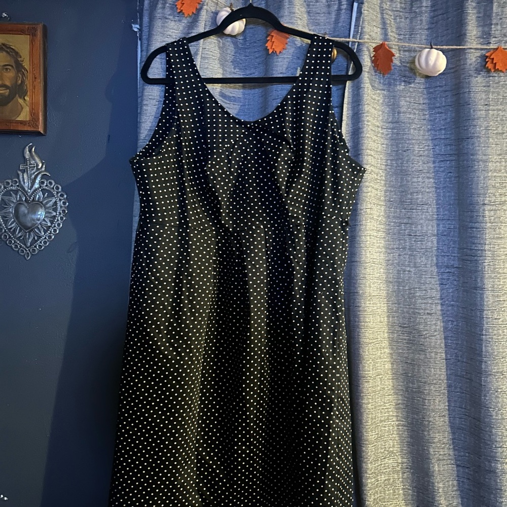 Maternity Black Polka Dot Dress